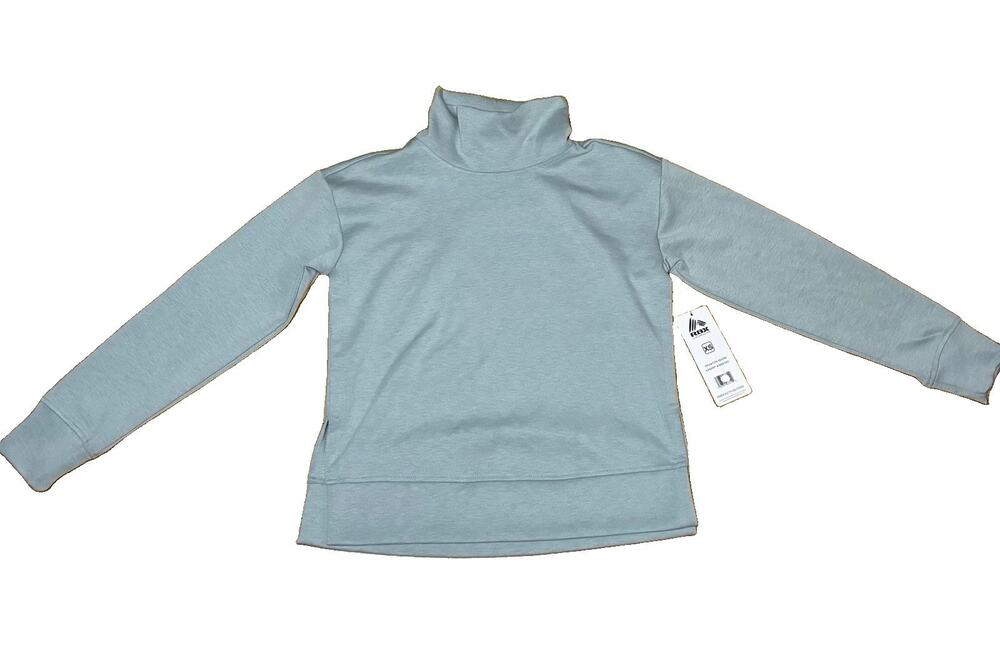 RBX Live Life Active Womens XS High Mock Neck Athletic Sweatshirt NWT Green Cozy